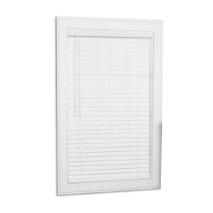 35" White Faux Wood Blind